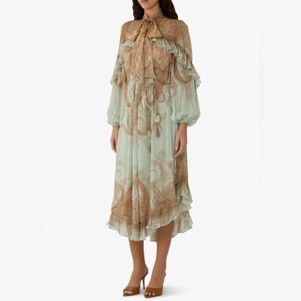 Zimmermann Memento Flutter Midi Dress - Picture 5 of 11